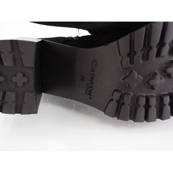 La Canadienne Parkera Waterproof Lug Boot Womens 8.5 Black Suede Lace Up Bootie - Picture 9 of 11